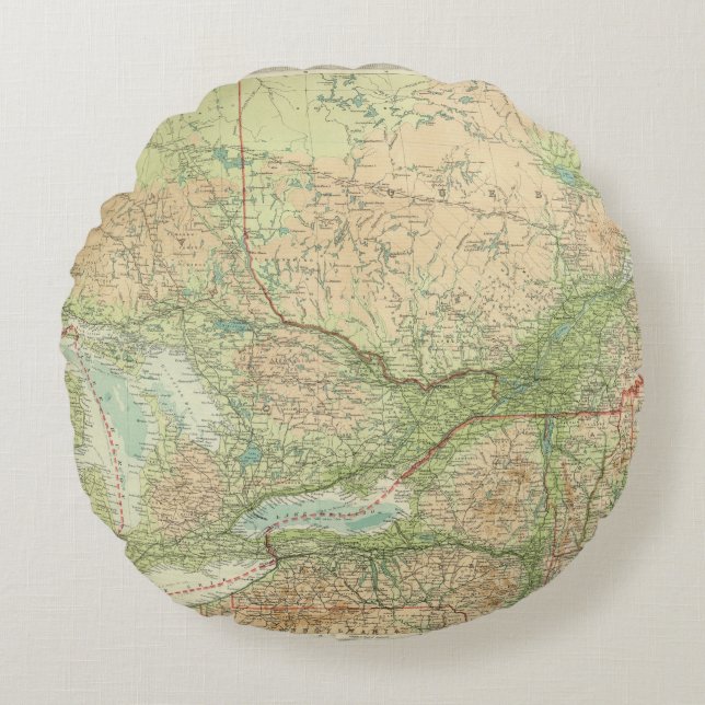Ontario & Quebec Round Cushion (Front)
