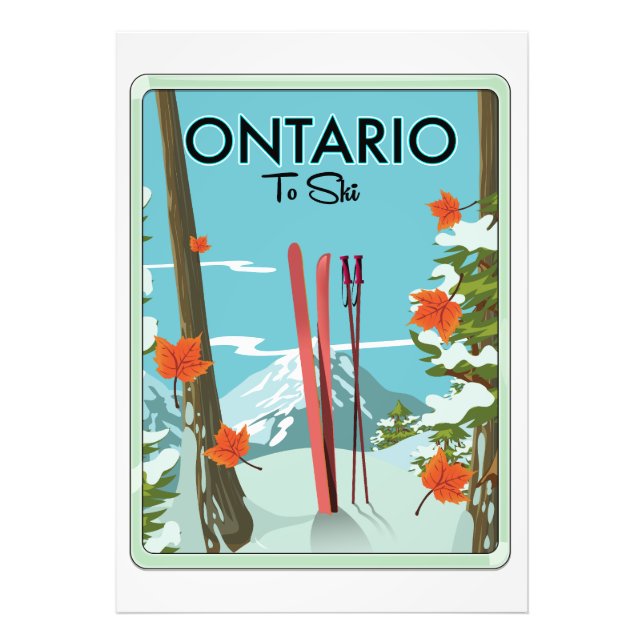 Ontario To Ski Photo Print (Front)