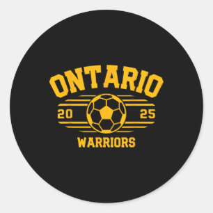 Ontario Warriors Soccer Ll 2025 Hs Classic Round Sticker