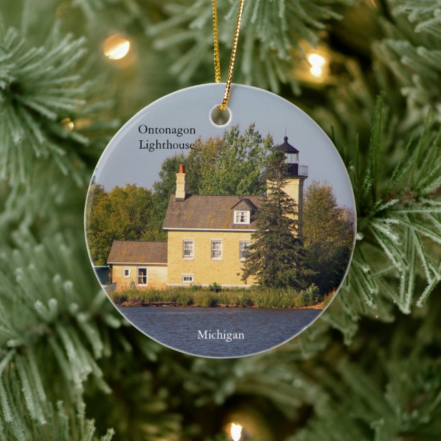 Ontonagon Lighthouse 2023 ornament (Tree)