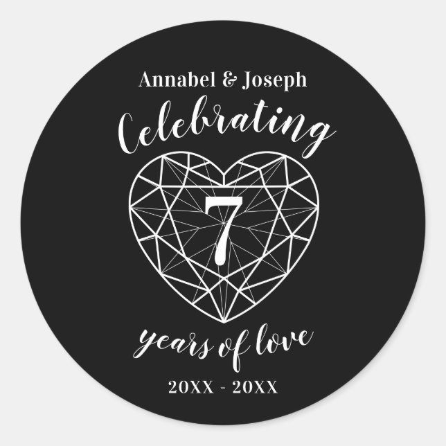 Onyx anniversary 7 years of love stickers (Front)