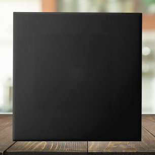 Onyx Black Solid Colour Classic Elegant Ceramic Tile