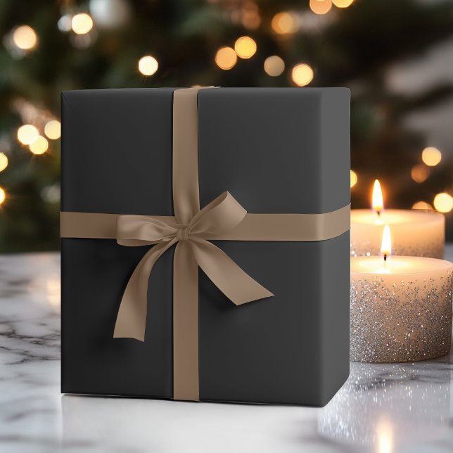 Onyx Black Solid Colour | Classic | Elegant Wrapping Paper (Creator Uploaded)