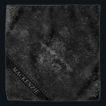 Onyx Black Velvet | Chalkboard Grunge Monogram Bandana<br><div class="desc">Dramatic moody palette with dark and rich gothic-inspired crushed velvet background from the "Moody Jewel Tones" collection. This design features a deep jewel tone grunge-inspired velvet watercolor texture. The faux metallic trim gives it a clean sophistication and tailored look. The modern contemporary mixed medium gradient adds the perfect pop of...</div>