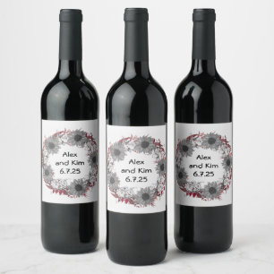 Onyx Black Velvet   Chalkboard Grunge Vintage Wine Label