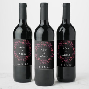 Onyx Black Velvet   Chalkboard Grunge Vintage Wine Label