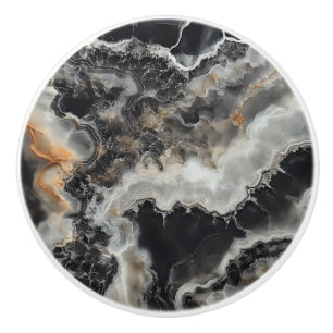Onyx Gem Natural Pattern Ceramic Knob