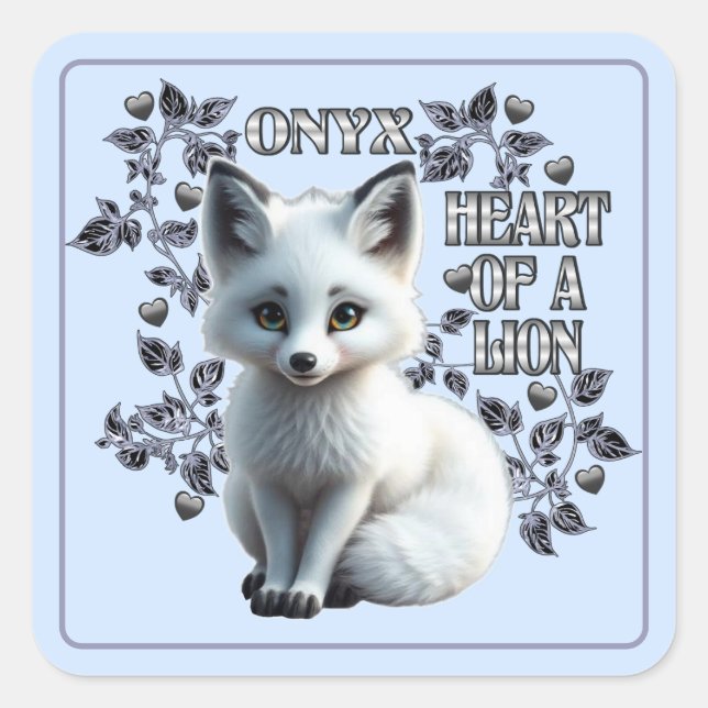 Onyx - Heart Of A Lion  Square Sticker (Front)