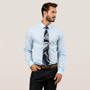 Onyx Marble Art Neck Tie