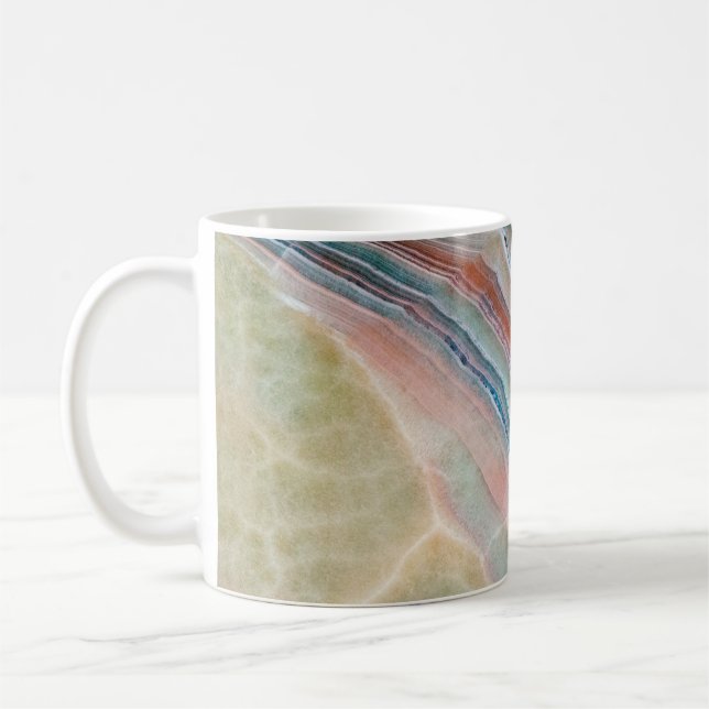 onyx marble texture background of natural stonesto coffee mug (Left)