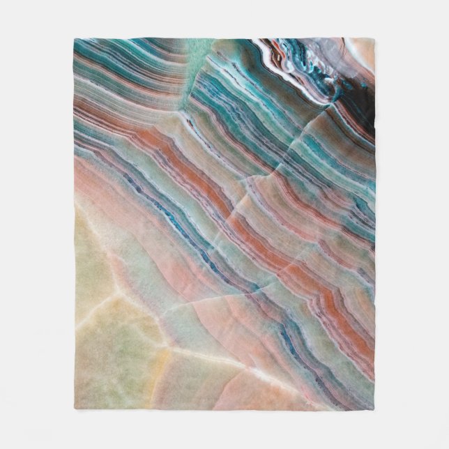 onyx marble texture background of natural stonesto fleece blanket (Front)