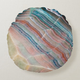 onyx marble texture background of natural stonesto round cushion