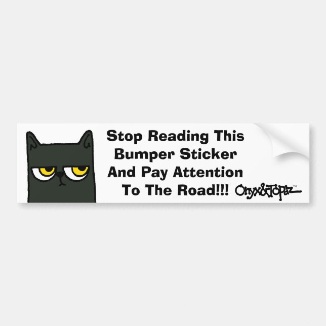 ONYXface1, oatTRADEMARK copy, Stop Reading This Bumper Sticker (Front)