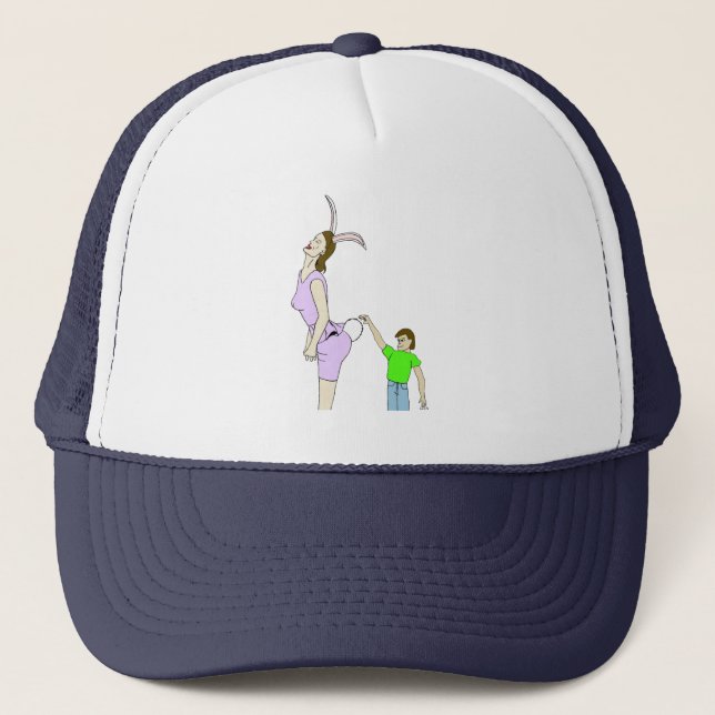 oo fuzzy  button trucker hat (Front)