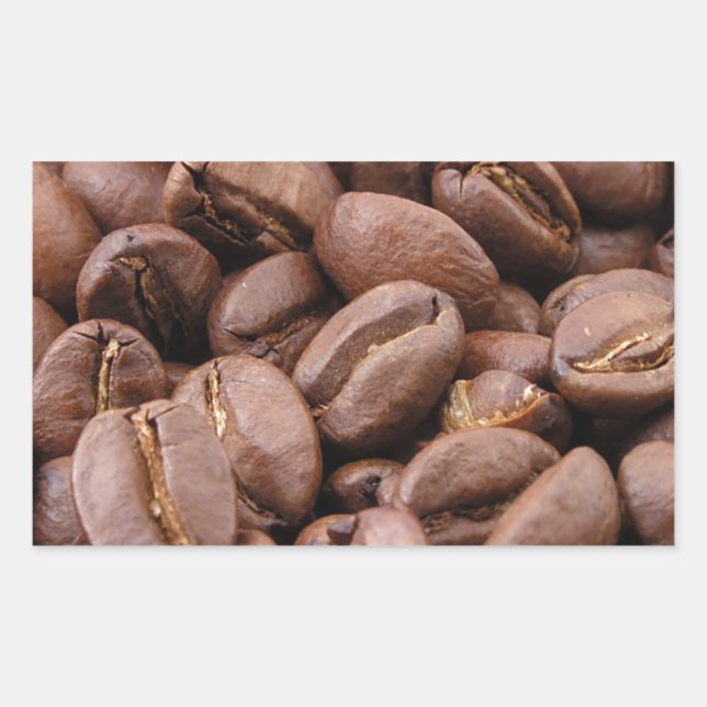 Oodles of Coffee Beans Rectangular Sticker (Front)