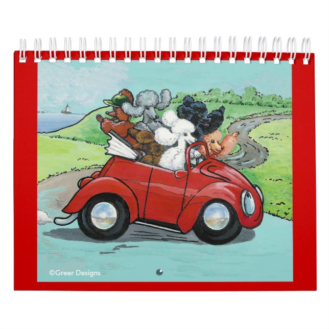 Oodles of Poodles Dog Art Calender Calendar (Cover)