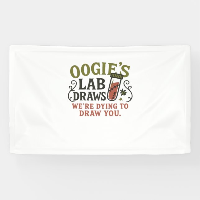 Oogie’s Lab Draws – Funny Halloween Phlebotomist & Banner (Horizontal)