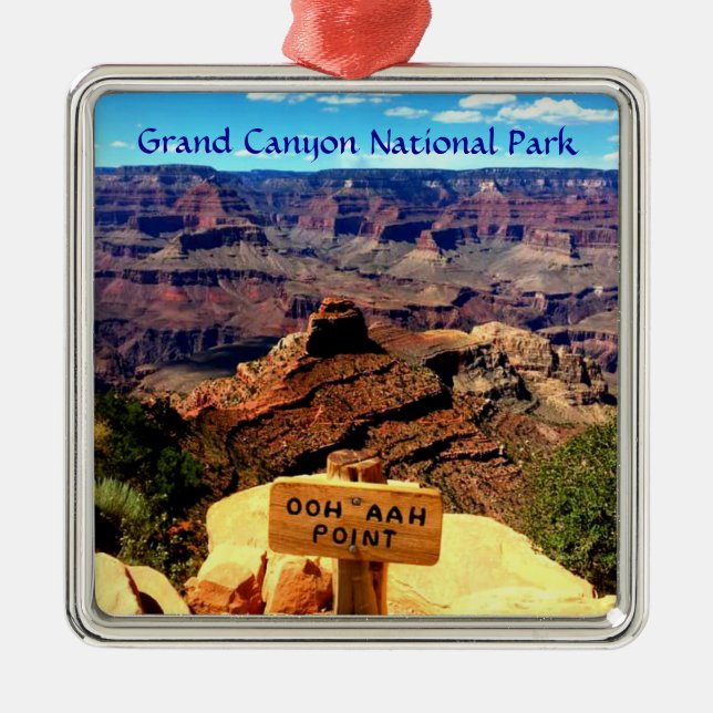 Ooh Aah Point Grand Canyon National Park Metal Ornament (Front)