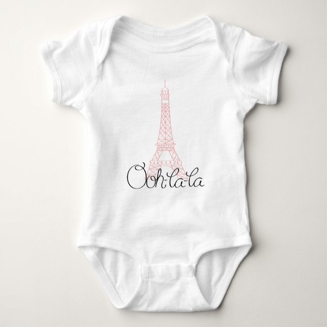 Ooh la la Eiffel Tower Baby Bodysuit (Front)