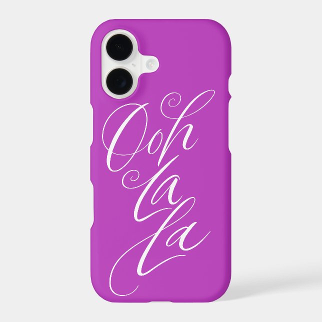 Ooh La La Fancy Lettering Calligraphy Magenta Pink (Back)