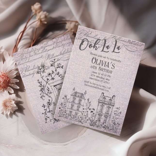 Ooh La La French Fairytale Party Invitation (Creator Uploaded)