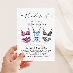 Ooh La La French Lingerie Shower Invitation