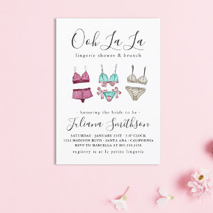 Ooh La La Lingerie Bridal Shower Invitation