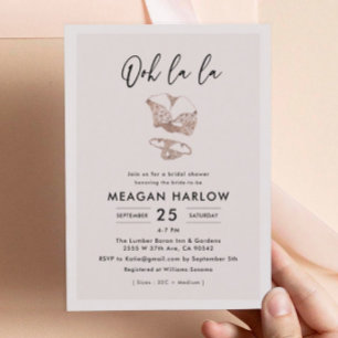 Ooh La La Lingerie Bridal Shower Shower Invitation