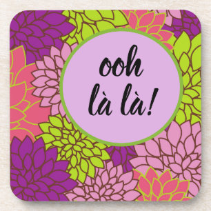 Ooh-la la/ Monogram Floral Coaster Set