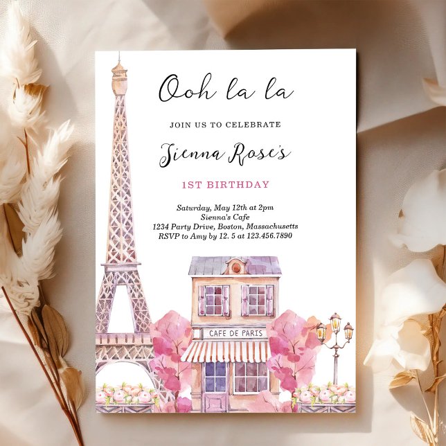 Ooh la la Paris Birthday Invitation (Creator Uploaded)