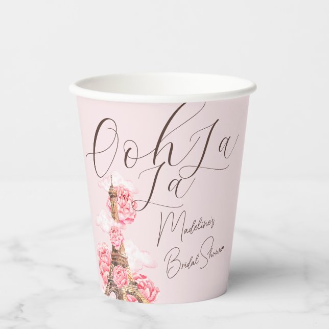 Ooh La La Paris Bridal Shower Paper Cups (Front)