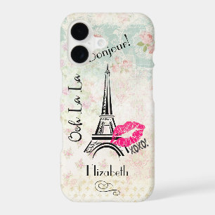 Ooh La La Paris Eiffel Tower on Vintage Pattern