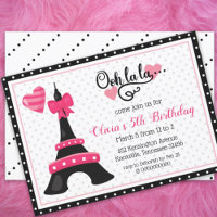 Ooh la la Paris Eiffel Tower Pink and Black Party