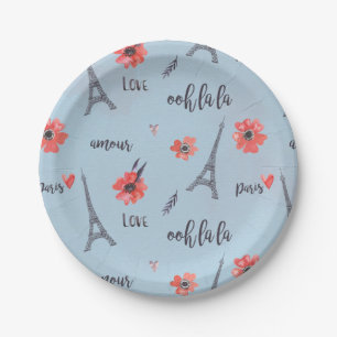 Ooh la la Paris Paper Plates
