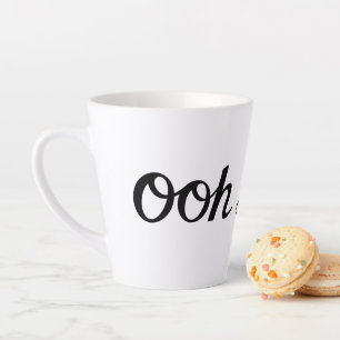 Ooh La La Script Black Latte Mug