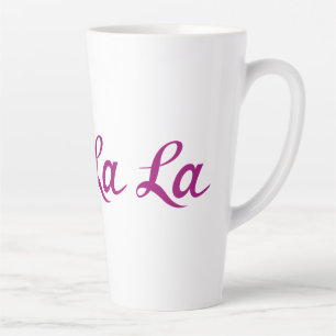 Ooh La La Script Magenta Latte Mug