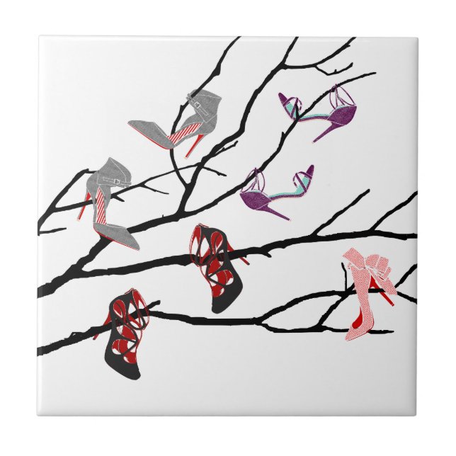Ooh La La Shoes Branch Ceramic Tile (Front)