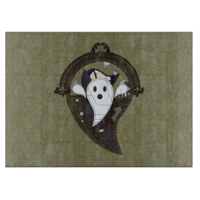 Ooh the Ghost Glass Cutting Board (Front)
