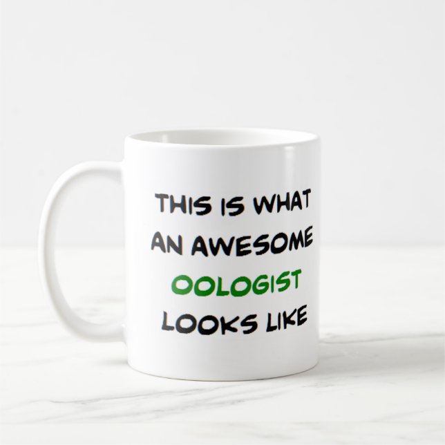 oologist awesome coffee mug (Left)