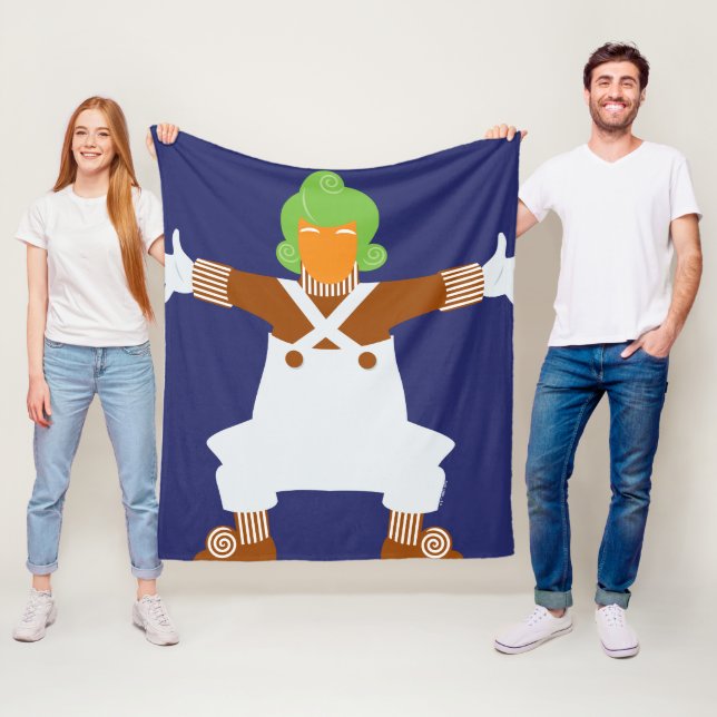 Oompa Loompa Arms Out Fleece Blanket (In Situ)