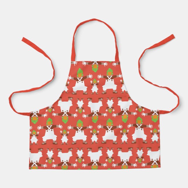 Oompa Loompa Dancing Pattern Apron (Front)