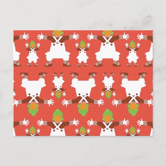 Oompa Loompa Dancing Pattern Postcard (Front)