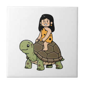 Oona and the Tortoise Ceramic Tile