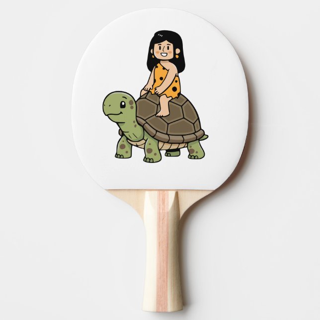 Oona and the Tortoise Ping Pong Paddle (Front)