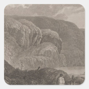 Oonalashka natives, Alaska Square Sticker
