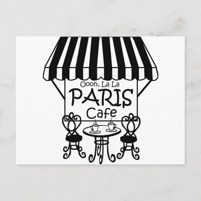 Oooh La La Paris Cafe Postcard (Front)
