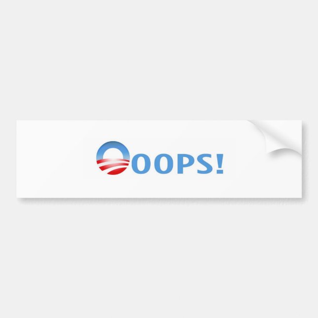 ooops! bumper sticker (Front)