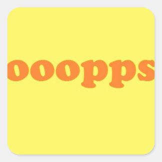 ooops square sticker