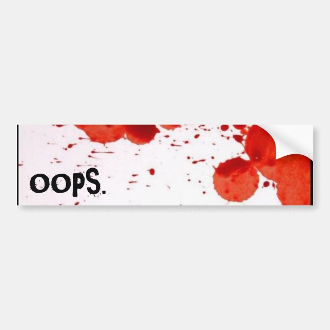 OOPS 1 BUMPER STICKER (Front)