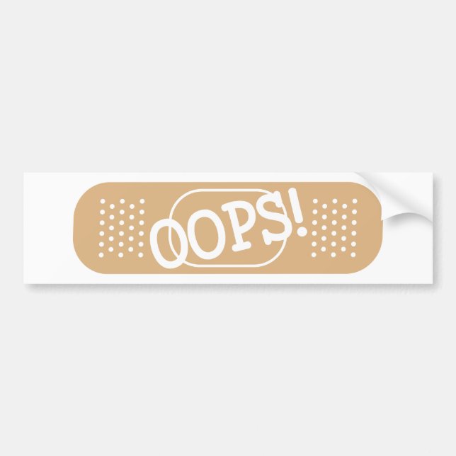 OOPS! BUMPER STICKER (Front)